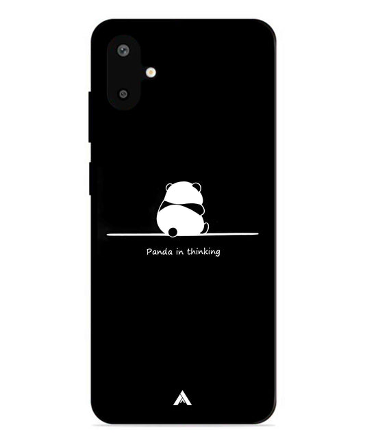 Thinking Panda Metal Back Cover Phone Case for Samsung Galaxy F06