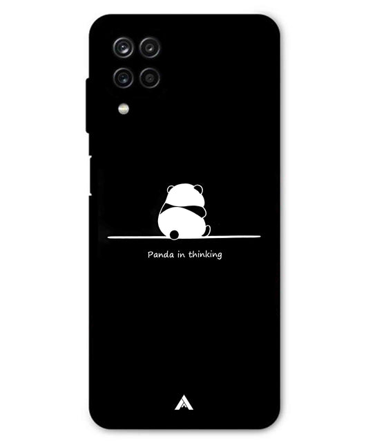 Thinking Panda Metal Back Cover Phone Case for Samsung Galaxy F22