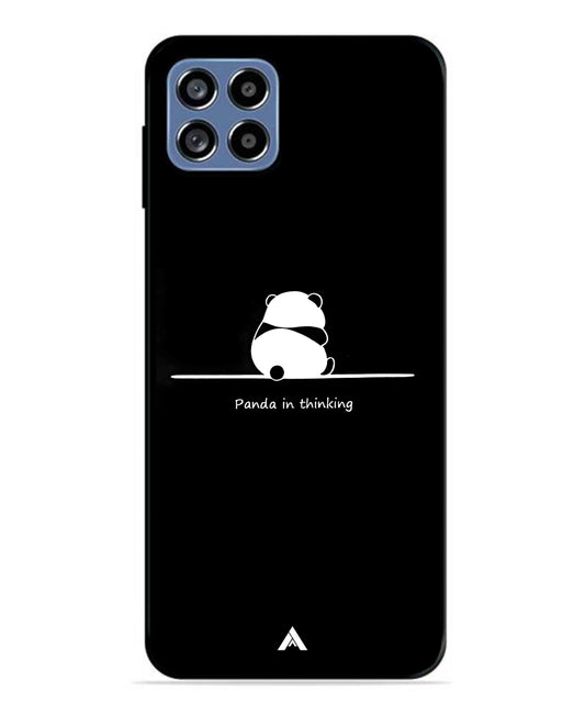 Thinking Panda Metal Back Cover Phone Case for Samsung Galaxy F42