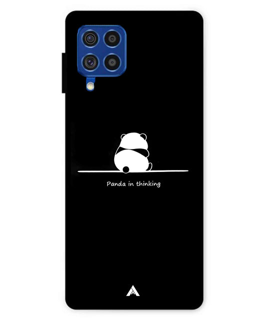 Thinking Panda Metal Back Cover Phone Case for Samsung Galaxy F62