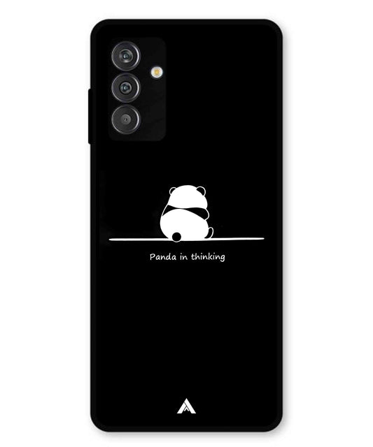 Thinking Panda Metal Back Cover Phone Case for Samsung Galaxy M14