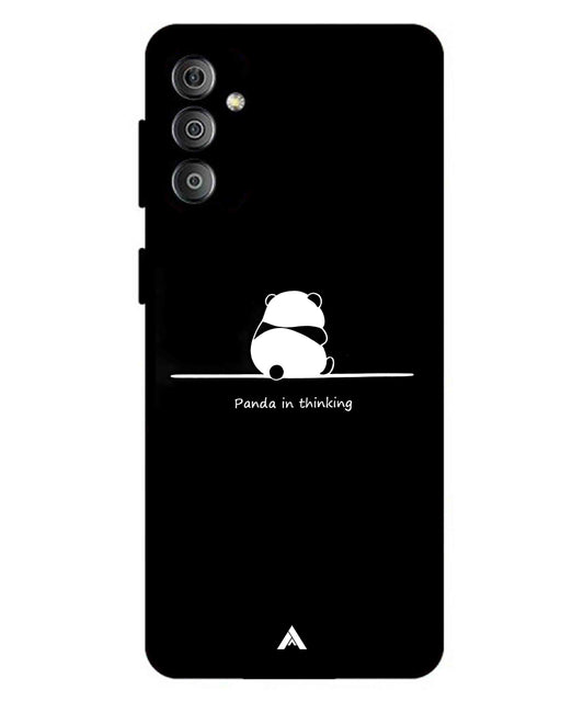 Thinking Panda Metal Back Cover Phone Case for Samsung Galaxy M23