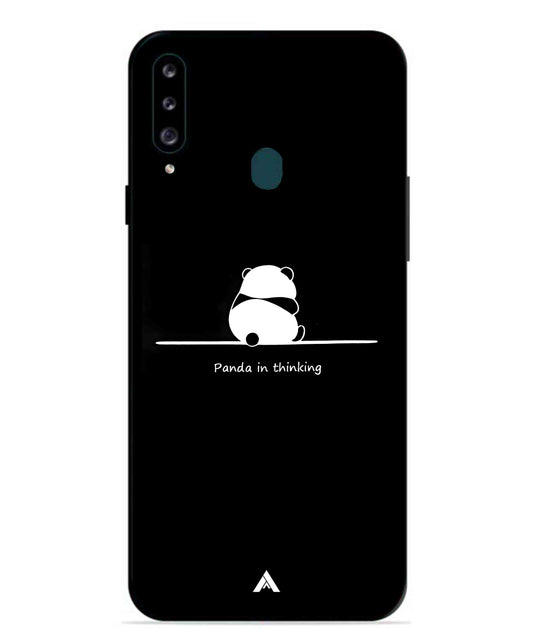 Thinking Panda Metal Back Cover Phone Case for Samsung Galaxy M30