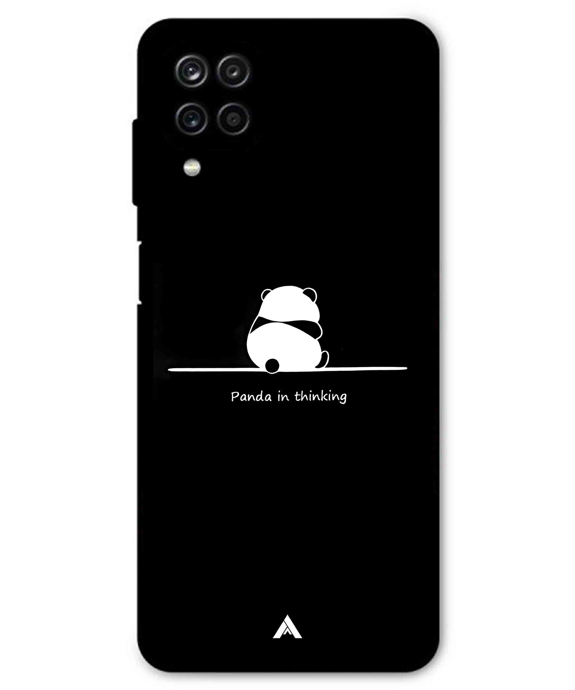 Thinking Panda Metal Back Cover Phone Case for Samsung Galaxy M42