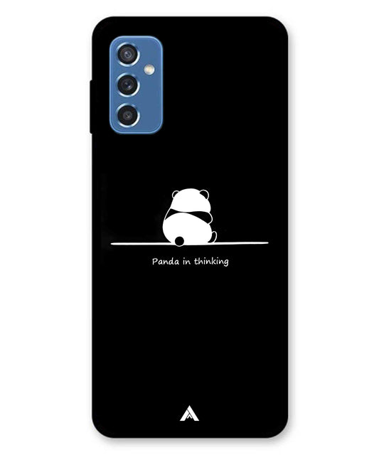 Thinking Panda Metal Back Cover Phone Case for Samsung Galaxy M52