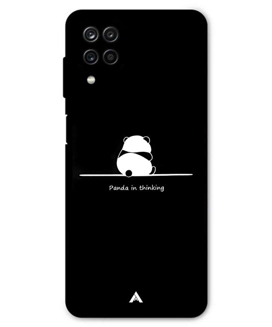 Thinking Panda Metal Back Cover Phone Case for Samsung Galaxy M53