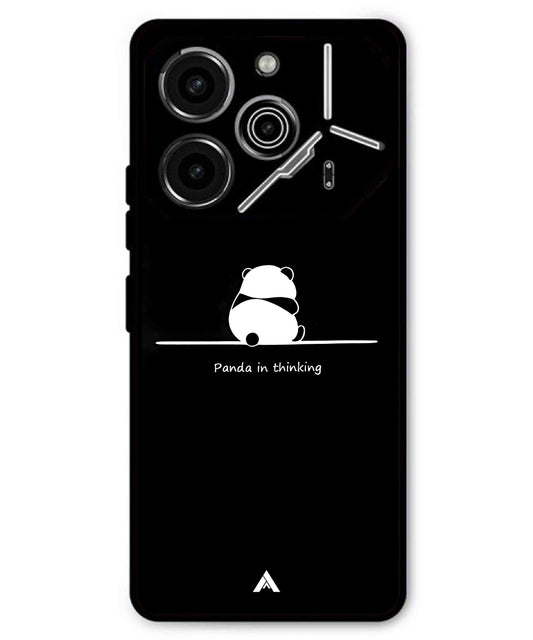 Thinking Panda Metal Back Cover Phone Case for Tecno Pova 6 Pro