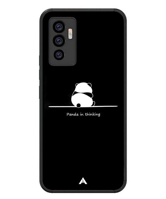Thinking Panda Metal Back Cover Phone Case for Vivo T1