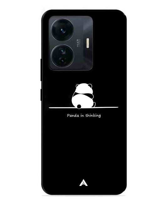 Thinking Panda Metal Back Cover Phone Case for Vivo T1 Pro