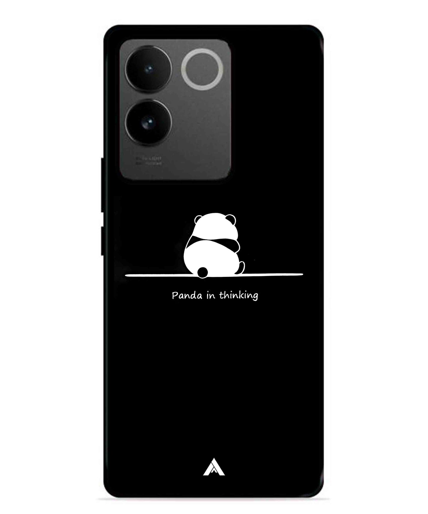 Thinking Panda Metal Back Cover Phone Case for Vivo T2 Pro