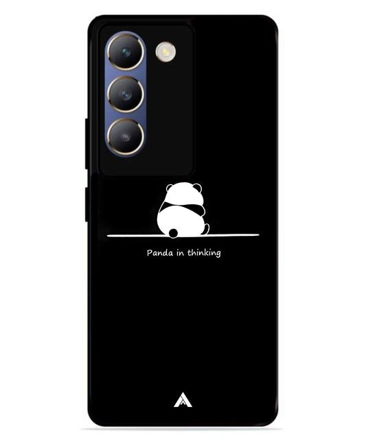 Thinking Panda Metal Back Cover Phone Case for Vivo T3