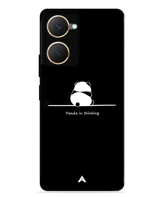 Thinking Panda Metal Back Cover Phone Case for Vivo T3 Lite