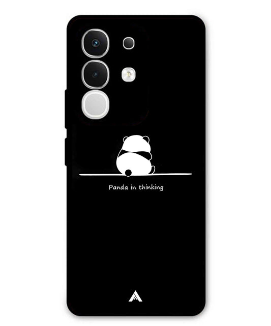 Thinking Panda Metal Back Cover Phone Case for Vivo T4X