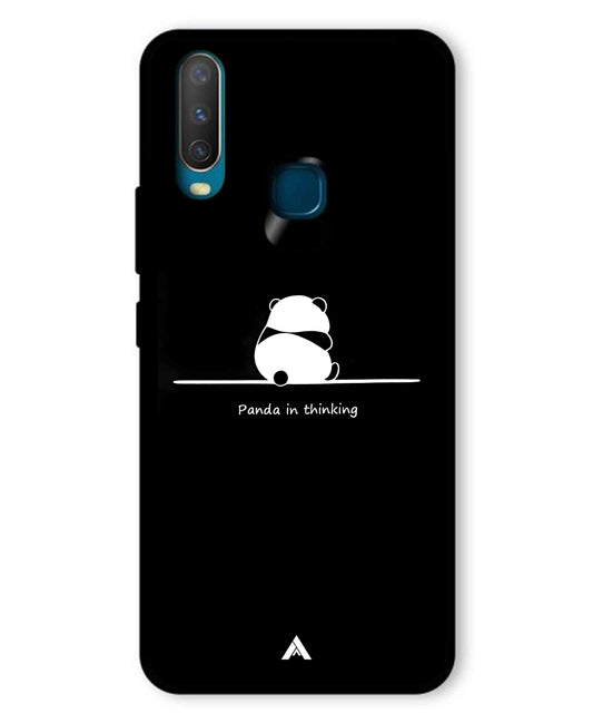 Thinking Panda Metal Back Cover Phone Case for Vivo U10