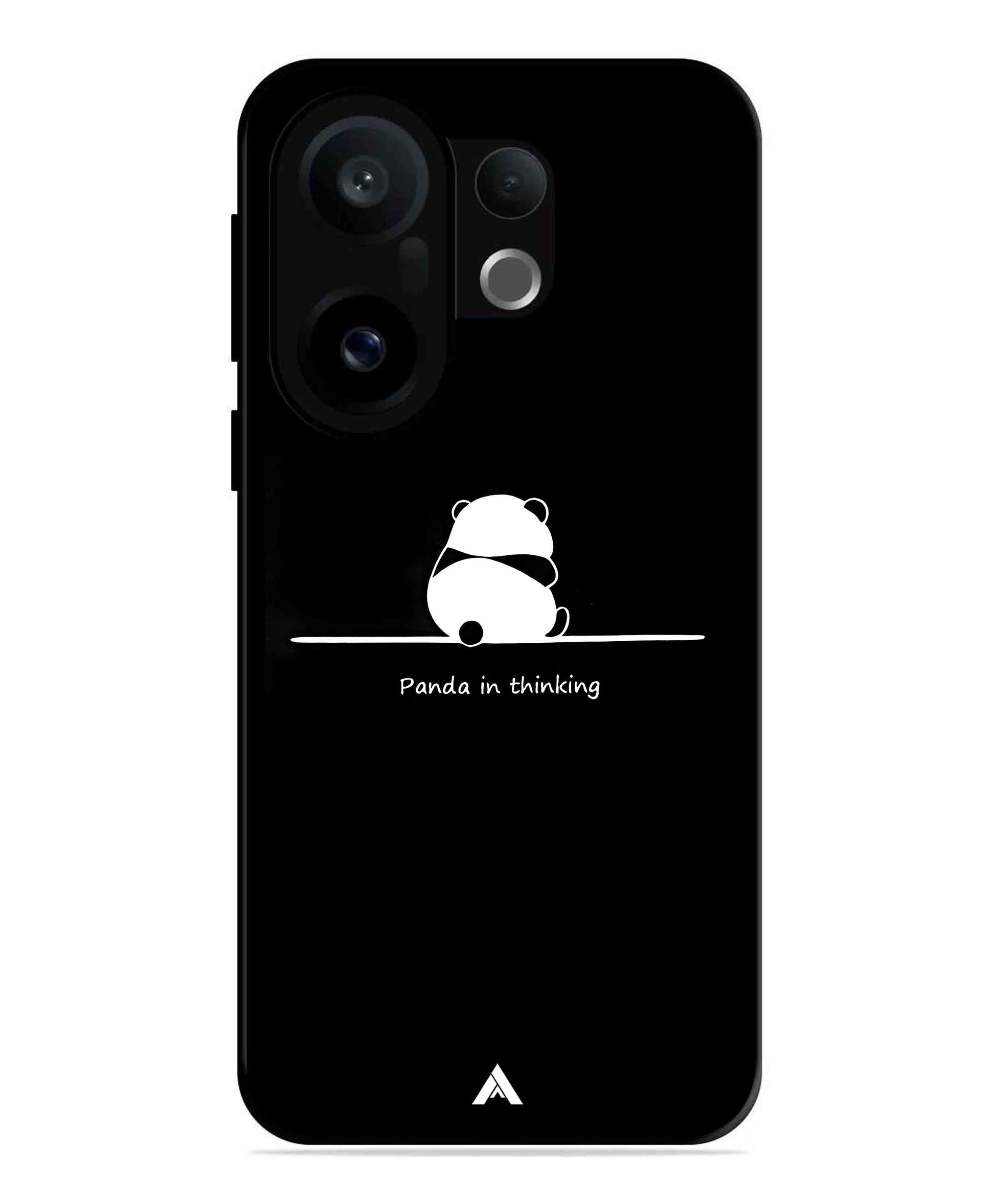 Thinking Panda Metal Back Cover Phone Case for Vivo X200 FE
