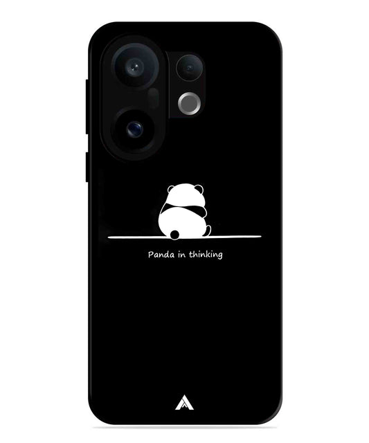 Thinking Panda Metal Back Cover Phone Case for Vivo X200 FE