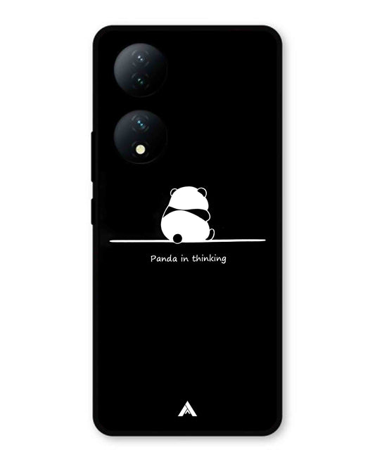 Thinking Panda Metal Back Cover Phone Case for Vivo Y100a