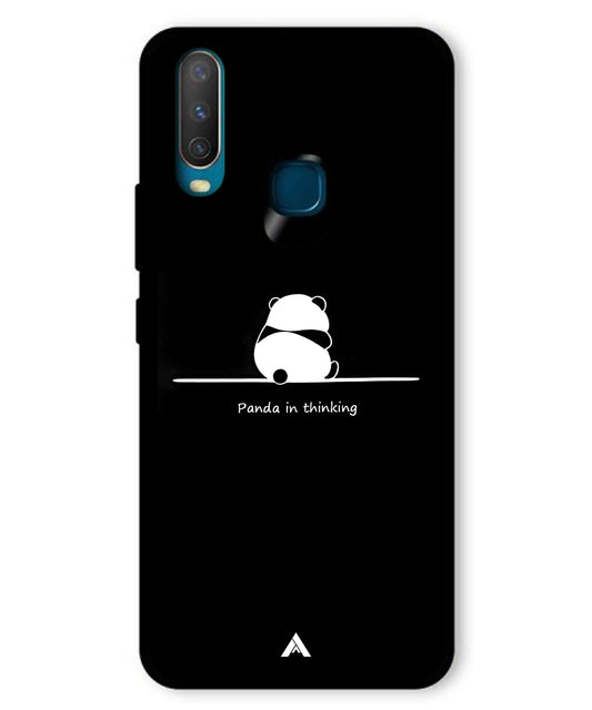 Thinking Panda Metal Back Cover Phone Case for Vivo Y11