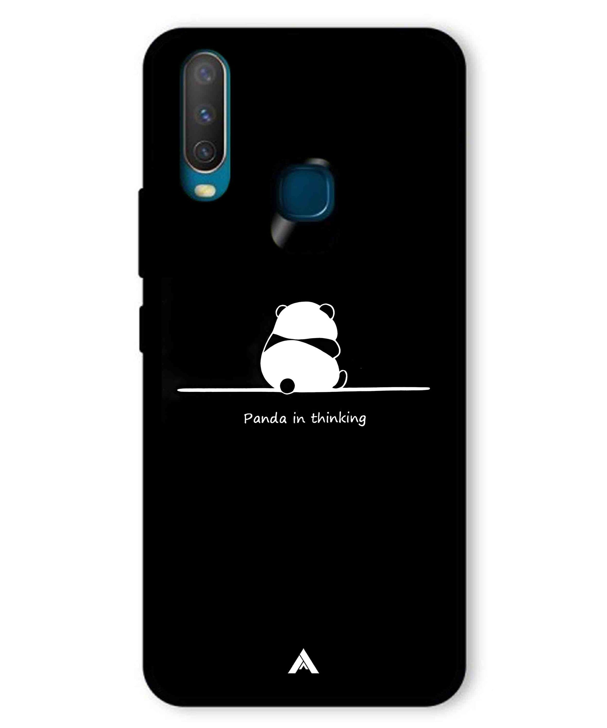 Thinking Panda Metal Back Cover Phone Case for Vivo Y15