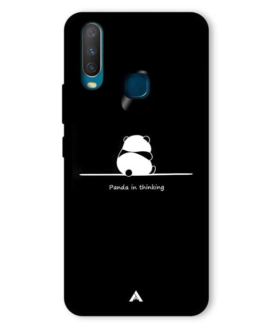 Thinking Panda Metal Back Cover Phone Case for Vivo Y17