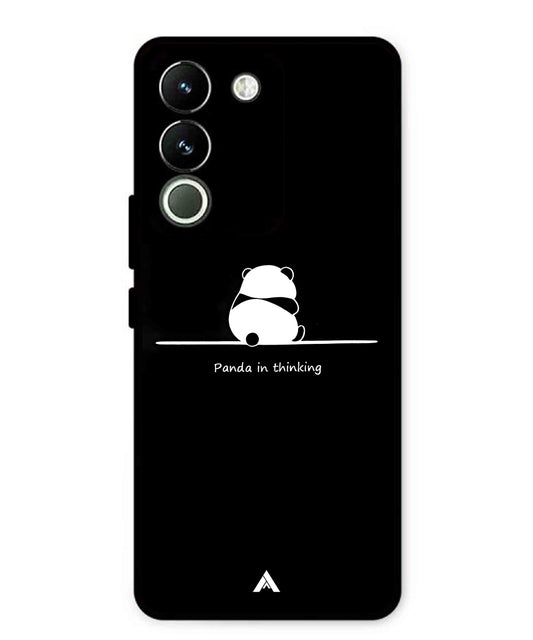 Thinking Panda Metal Back Cover Phone Case for Vivo Y200