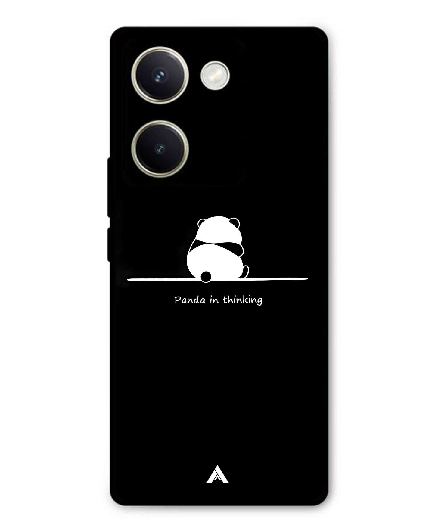 Thinking Panda Metal Back Cover Phone Case for Vivo Y200 Pro