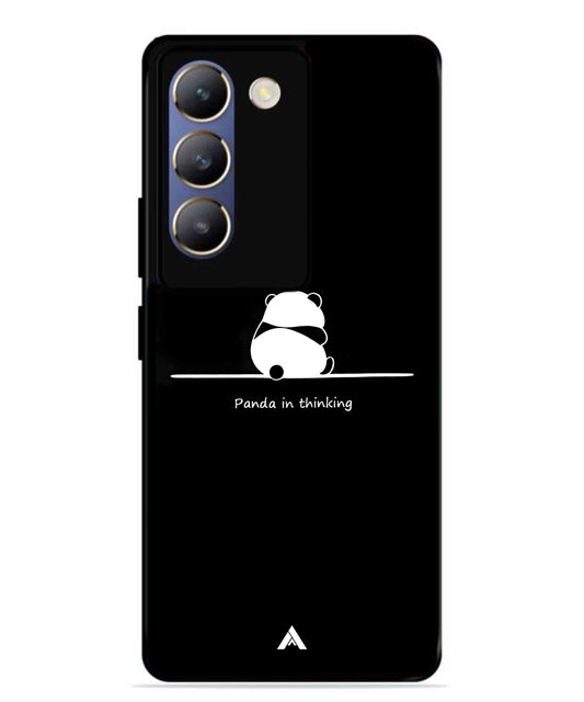 Thinking Panda Metal Back Cover Phone Case for Vivo Y200e