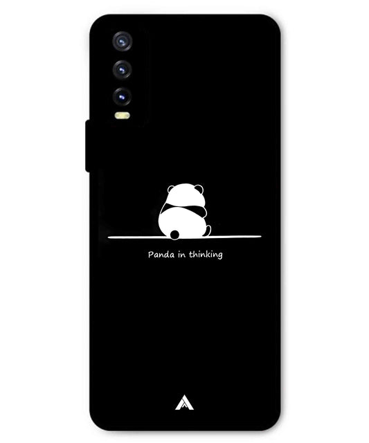 Thinking Panda Metal Back Cover Phone Case for Vivo Y20a