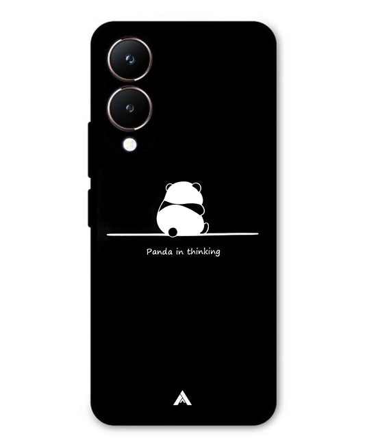 Thinking Panda Metal Back Cover Phone Case for Vivo Y28