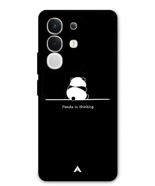 Thinking Panda Metal Back Cover Phone Case for Vivo Y29 4G