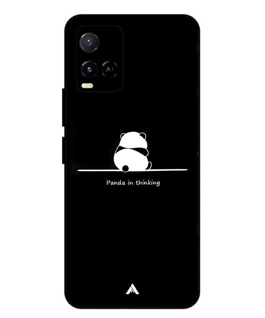 Thinking Panda Metal Back Cover Phone Case for Vivo Y36