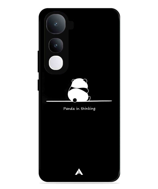 Thinking Panda Metal Back Cover Phone Case for Vivo Y400