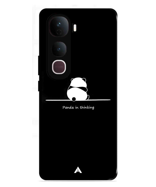 Thinking Panda Metal Back Cover Phone Case for Vivo Y400 Pro