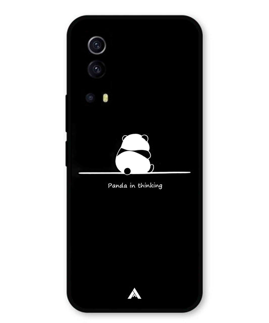 Thinking Panda Metal Back Cover Phone Case for Vivo Y53s