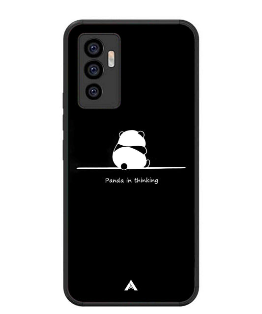 Thinking Panda Metal Back Cover Phone Case for Vivo Y75 4G