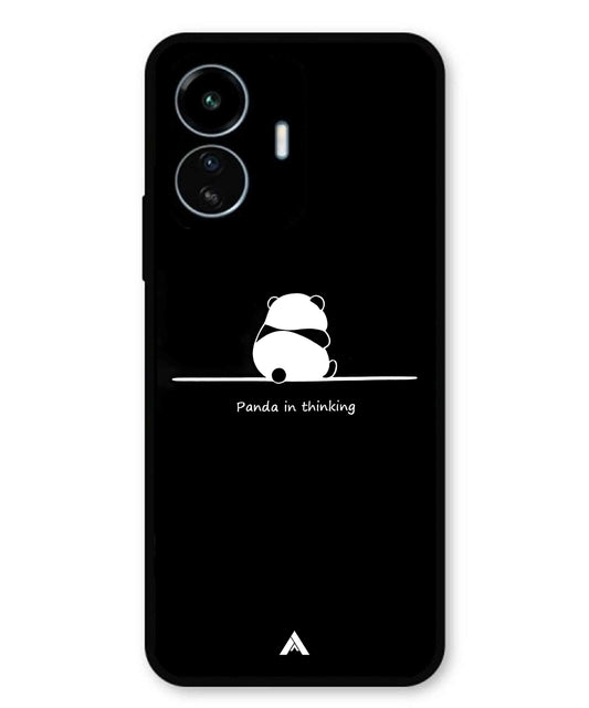 Thinking Panda Metal Back Cover Phone Case for Vivo Y77
