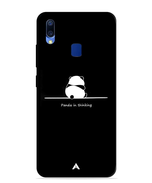 Thinking Panda Metal Back Cover Phone Case for Vivo Y95