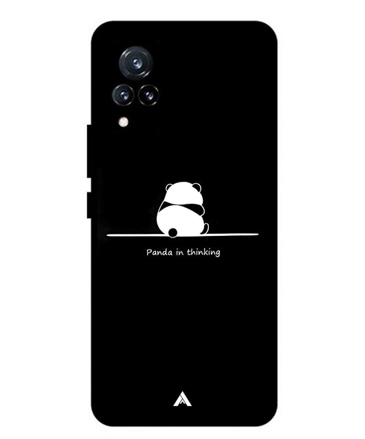 Thinking Panda Metal Back Cover Phone Case for Vivo v21