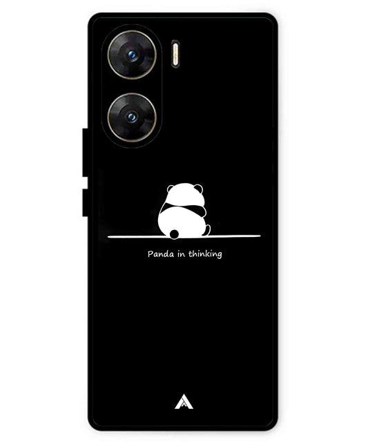 Thinking Panda Metal Back Cover Phone Case for Vivo v29e