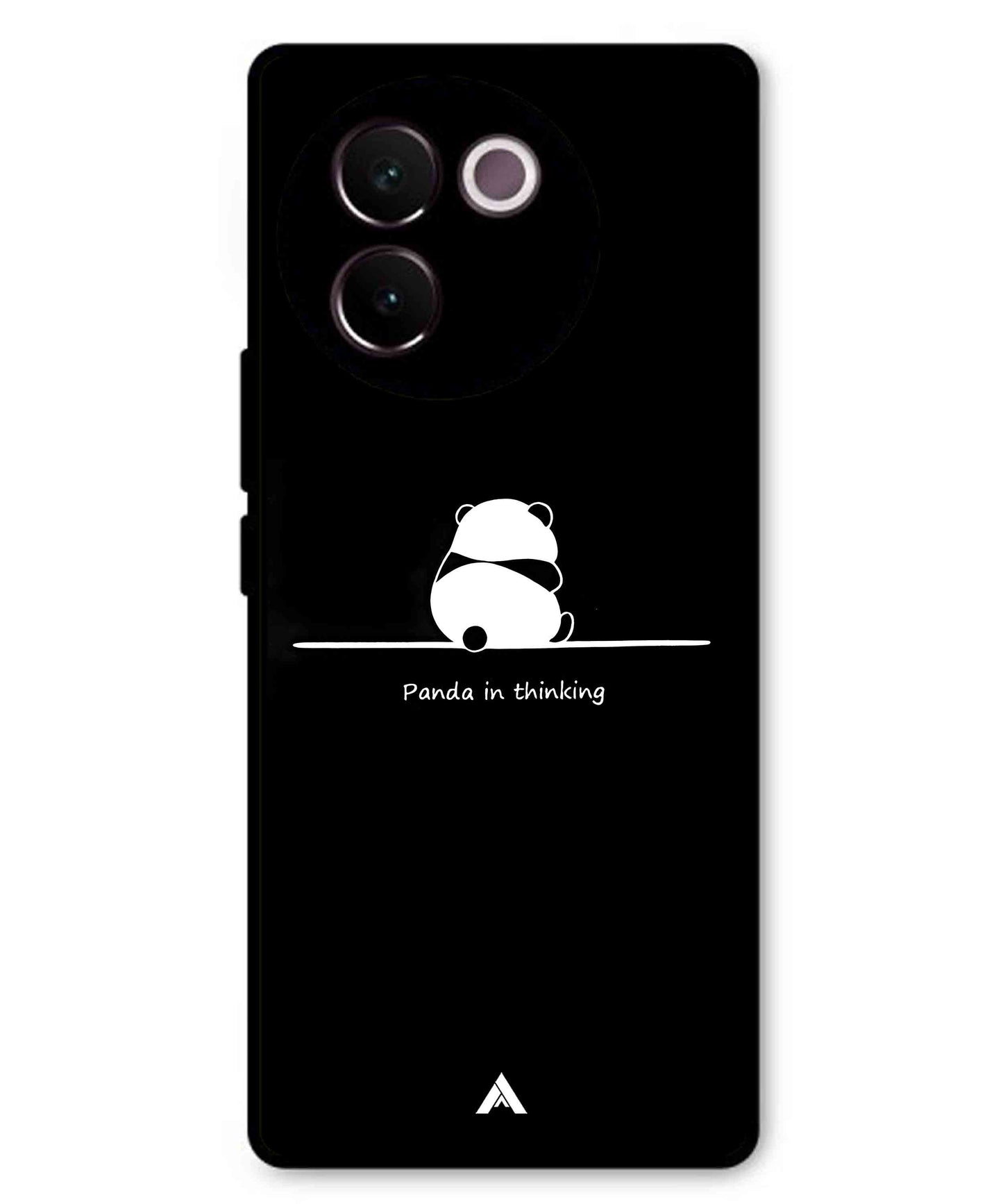 Thinking Panda Metal Back Cover Phone Case for Vivo v30e
