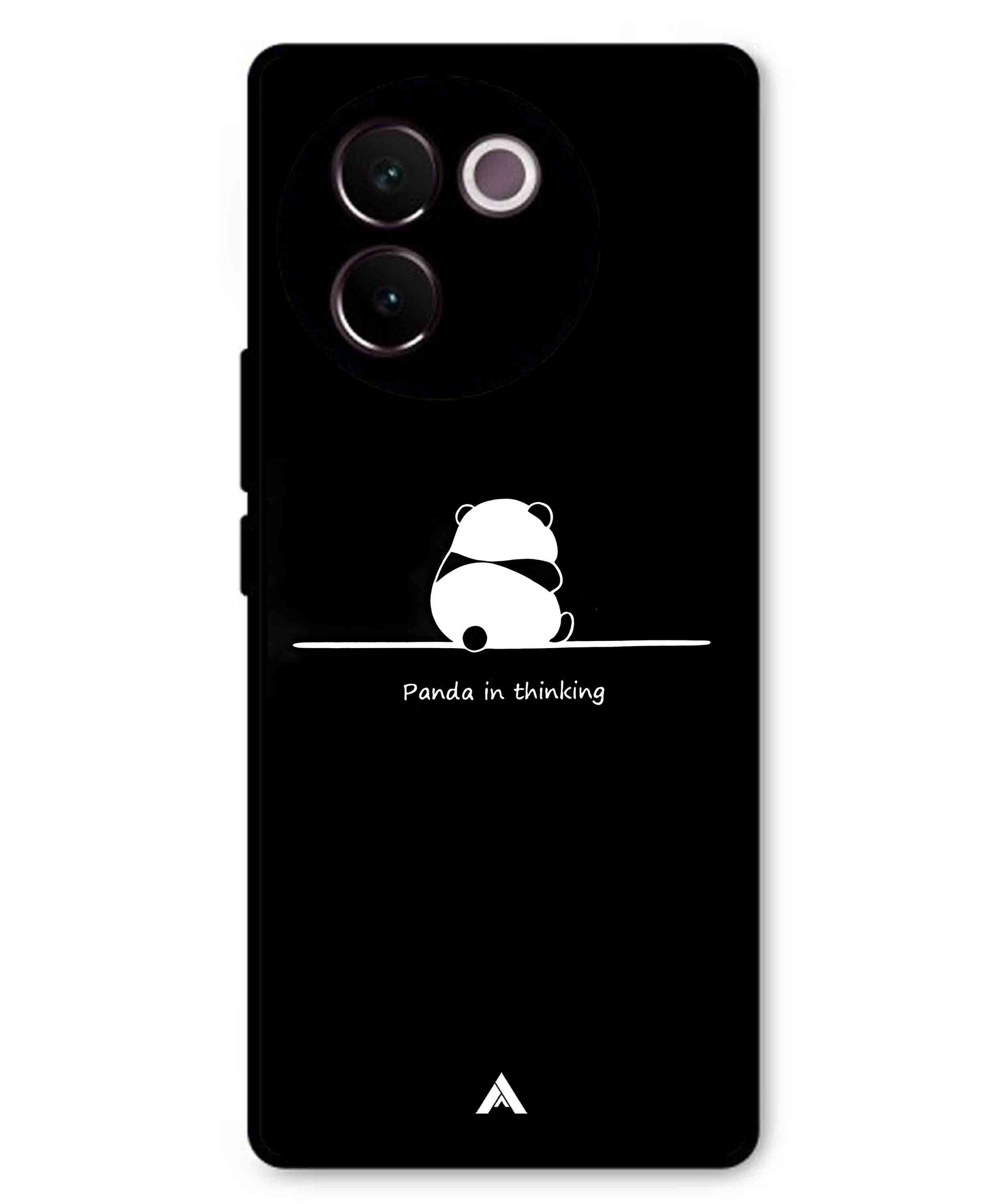 Thinking Panda Metal Back Cover Phone Case for Vivo v30e