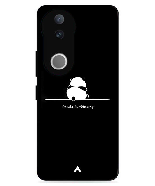 Thinking Panda Metal Back Cover Phone Case for Vivo v50e