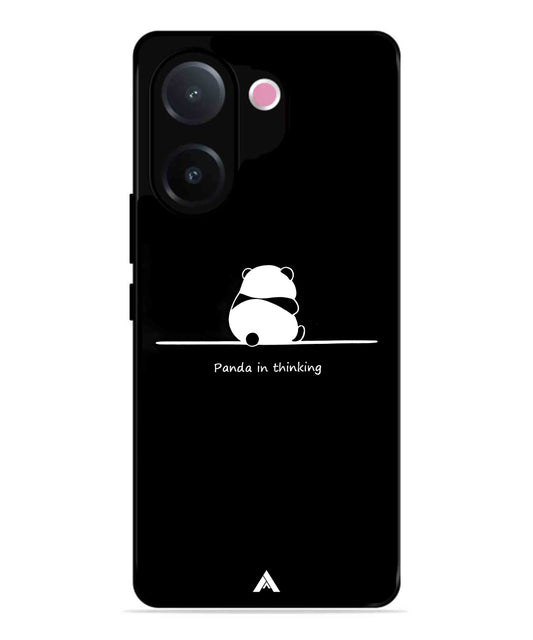 Thinking Panda Metal Back Cover Phone Case for Vivo v60e