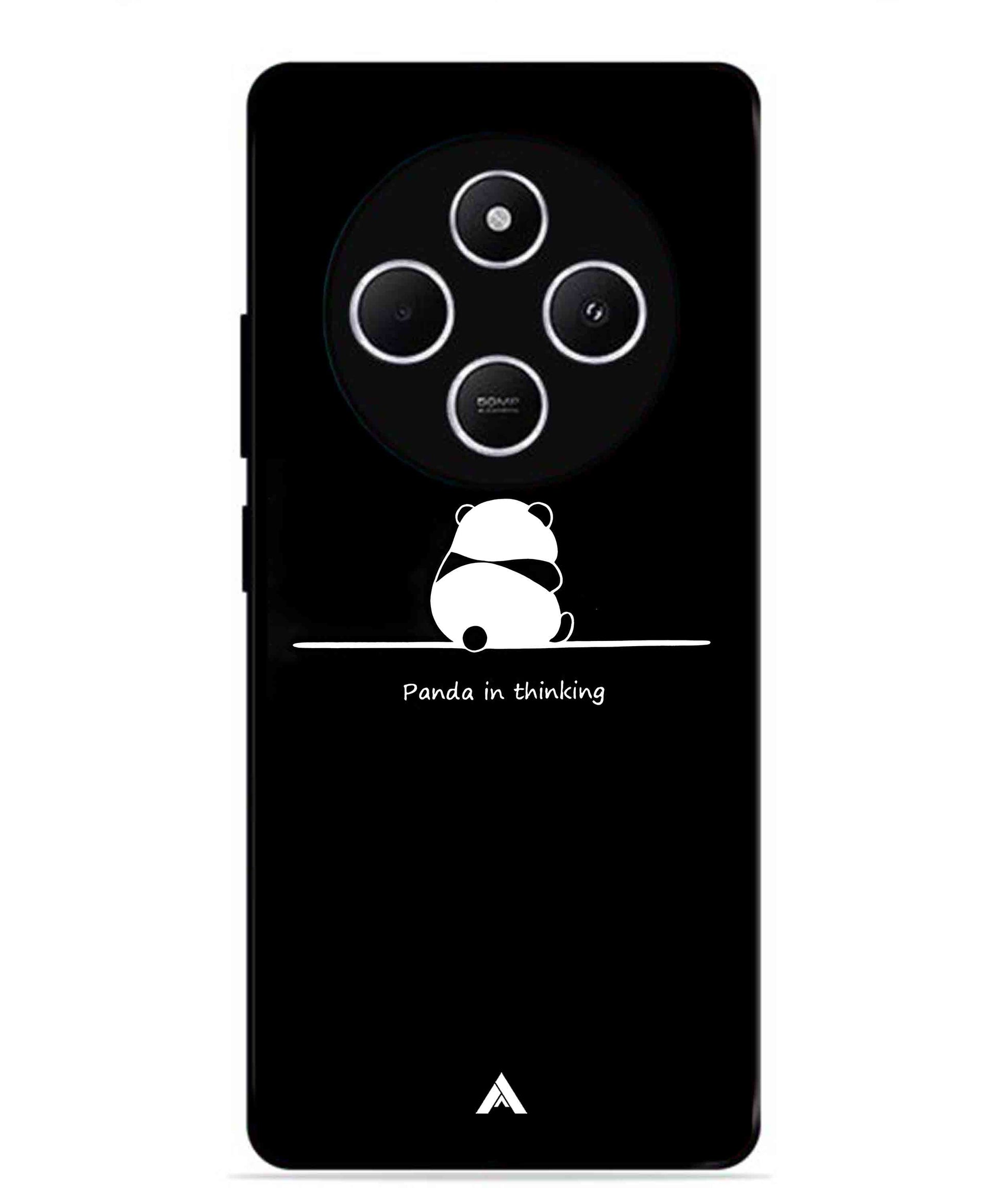 Thinking Panda Metal Back Cover Phone Case for Xiaomi Redmi A4