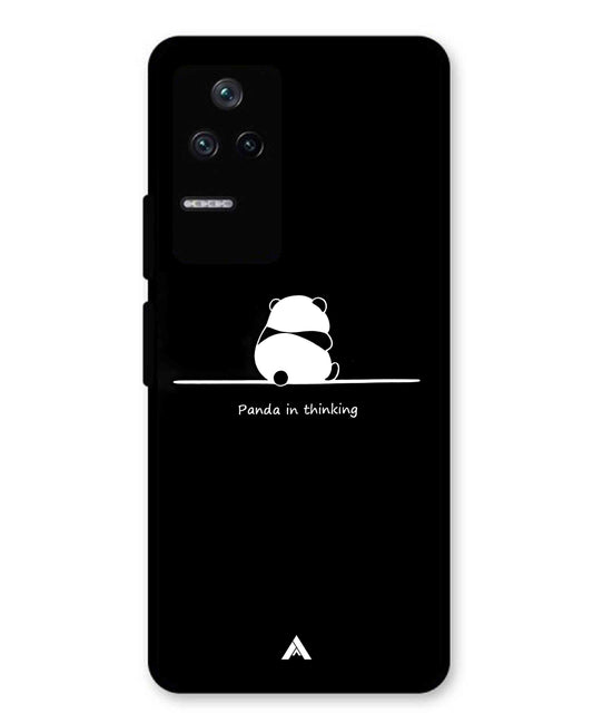 Thinking Panda Metal Back Cover Phone Case for Xiaomi Redmi K40s