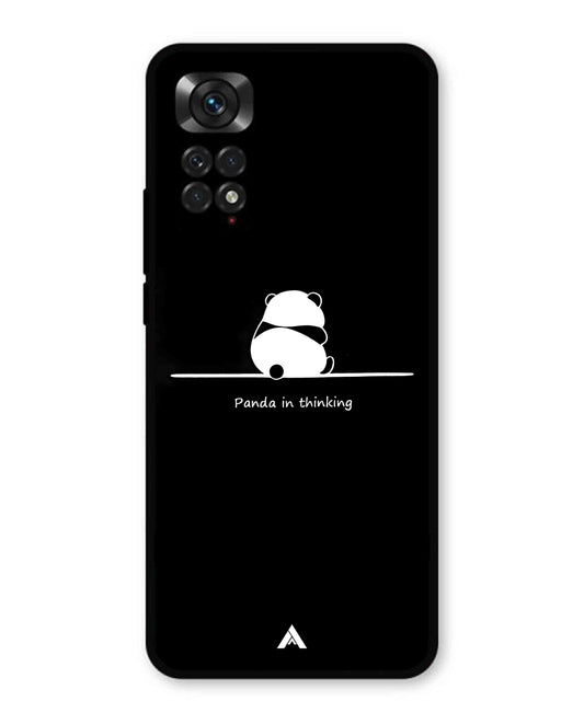 Thinking Panda Metal Back Cover Phone Case for Xiaomi Redmi Note 11s