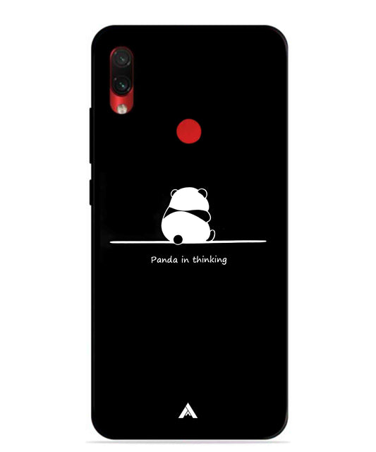 Thinking Panda Metal Back Cover Phone Case for Xiaomi Redmi Note 7 Pro