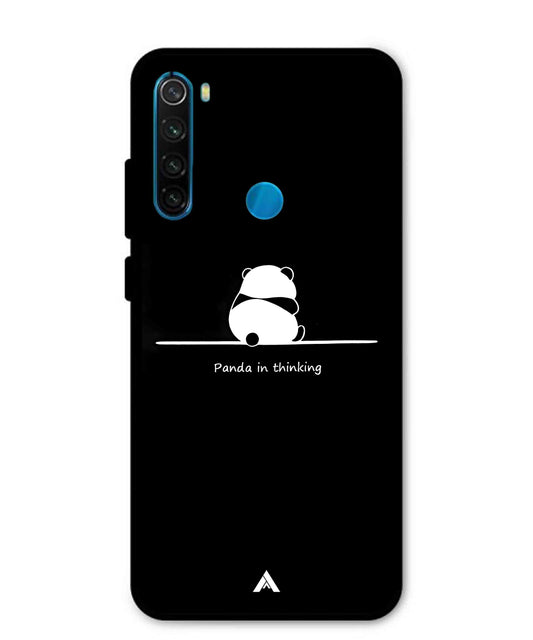 Thinking Panda Metal Back Cover Phone Case for Xiaomi Redmi Note 8