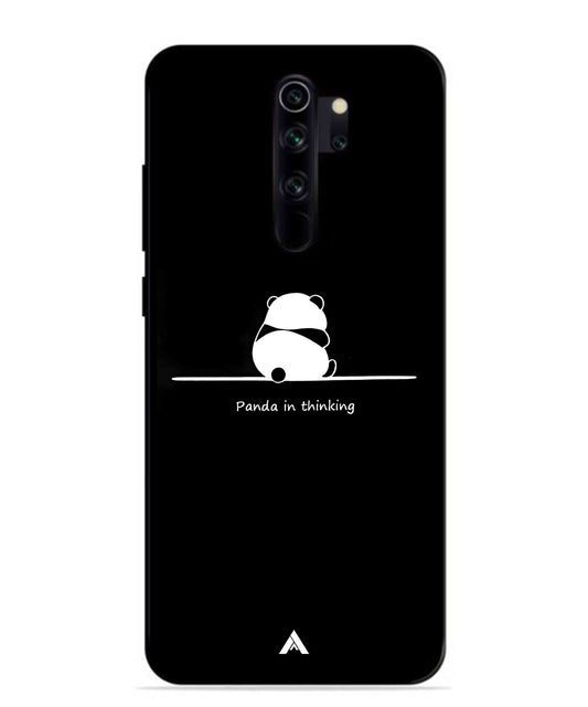 Thinking Panda Metal Back Cover Phone Case for Xiaomi Redmi Note 8 Pro