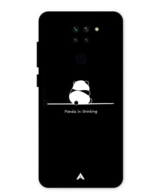 Thinking Panda Metal Back Cover Phone Case for Xiaomi Redmi Note 9